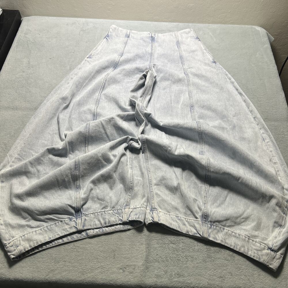 Y2k 2000s Super Beyond Baggy Jeans Womens 6 34x30 Barrel Hamilton 17" Wide Leg